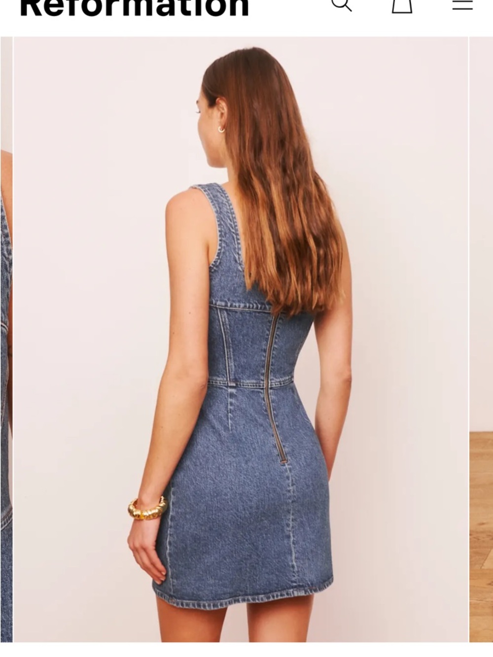 Davies Bustier Denim Mini Dress - Picture 4 of 6